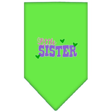 MIRAGE PET PRODUCTS Little Sister Screen Print BandanaLime Green Small 66-198 SMLG